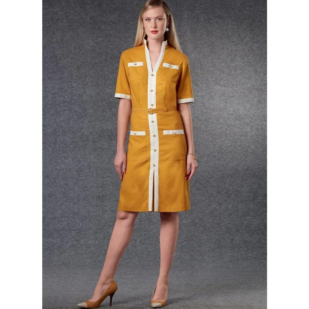 Vogue Patterns V1781 Misses Dress Belt Sewing Pattern Sizes 8-16‎ Retro-Inspired